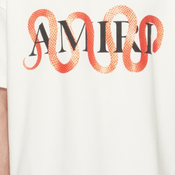 Men’s Amiri snake heavyweight cotton T-shirt size XXXL